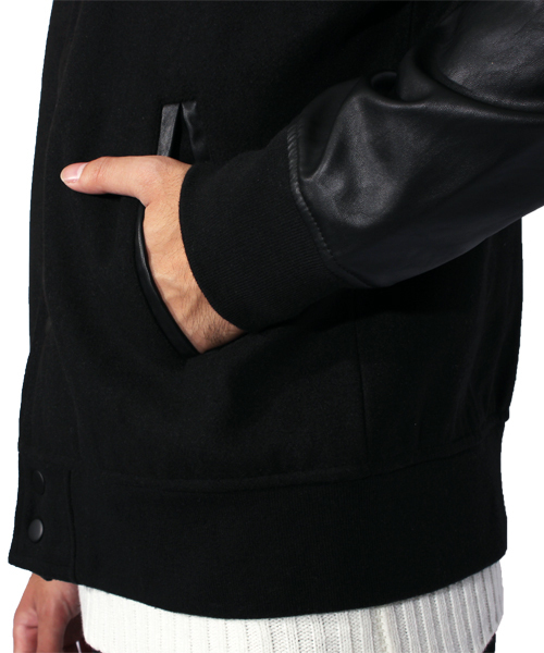 ８(eight)（エイト）の「スタジャン メルトン スタジアムジャンパー（スタジャン・メンズ・ブラック/グレー/キャメル・MEDIUM/LARGE）」の12枚目の写真