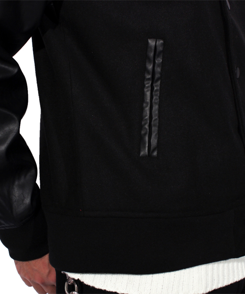 ８(eight)（エイト）の「スタジャン メルトン スタジアムジャンパー（スタジャン・メンズ・ブラック/グレー/キャメル・MEDIUM/LARGE）」の13枚目の写真