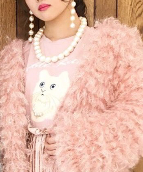 onespo(ワンスポ)の「NOBLE KITTEN Tシャツ(Tシャツ/カットソー・レディース・ホワイト/ブラック/ブルー/ライトピンク・M)」の4枚目の写真