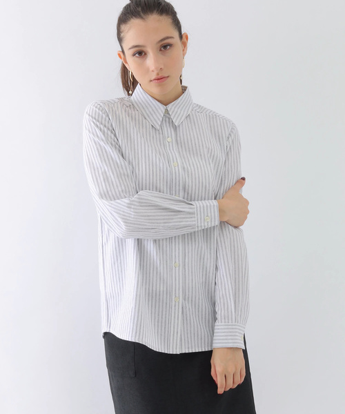 earth music&ecology（アースミュージックアンドエコロジー）の「SET2点 タートルニット+シャツ（ニット/セーター・レディース・ネイビー/アイボリー/杢グレー/キャメル・FREE）」の14枚目の写真