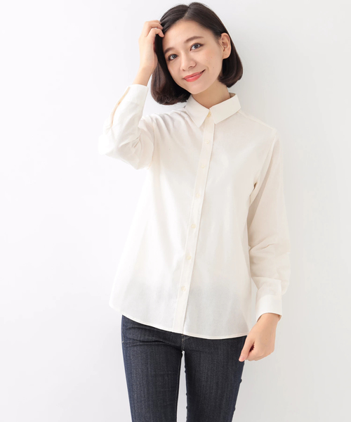 earth music&ecology（アースミュージックアンドエコロジー）の「SET2点 タートルニット+シャツ（ニット/セーター・レディース・ネイビー/アイボリー/杢グレー/キャメル・FREE）」の17枚目の写真