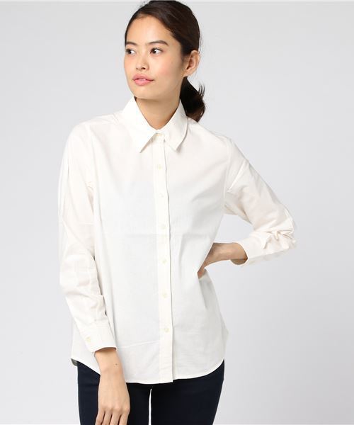 earth music&ecology（アースミュージックアンドエコロジー）の「SET2点 タートルニット+シャツ（ニット/セーター・レディース・ネイビー/アイボリー/杢グレー/キャメル・FREE）」の9枚目の写真