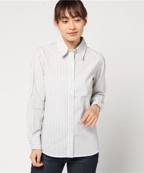 earth music&ecology（アースミュージックアンドエコロジー）の「SET2点 タートルニット+シャツ（ニット/セーター・レディース・ネイビー/アイボリー/杢グレー/キャメル・FREE）」の5枚目の写真