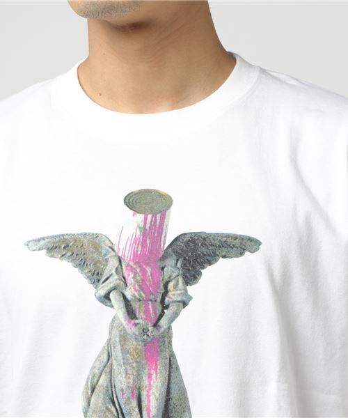 Sync.(スィンク)の「Sync.【BRANDALISM】TEE "BUCKET ON HEAD"(Tシャツ/カットソー・メンズ・ヘザーグレー/ホワイト/ブラック・LARGE/MEDIUM/SMALL/X-LARGE)」の5枚目の写真