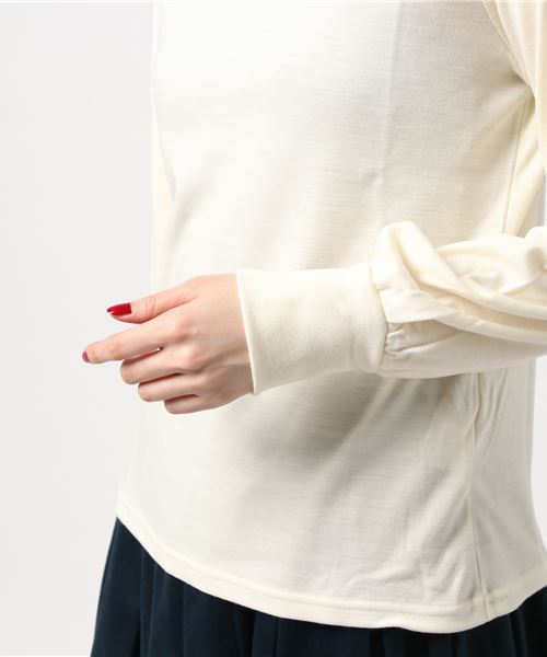 RIVE DROITE（リヴドロワ）の「WOスムースタートルネックカットソー（Tシャツ/カットソー・レディース・ブラック/オフホワイト/ライトベージュ・FREE）」の5枚目の写真