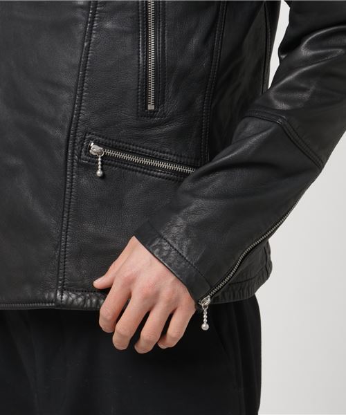 オールセインツ　ライダース オールセインツ NOLL BIKER ライナー ダブル ライダース レザー