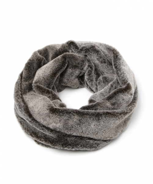 A part by（アパートバイ）の「エコファースヌード 778503（ストール/ショール・レディース・チャコールグレー/ダークブラウン・FREE）」の9枚目の写真