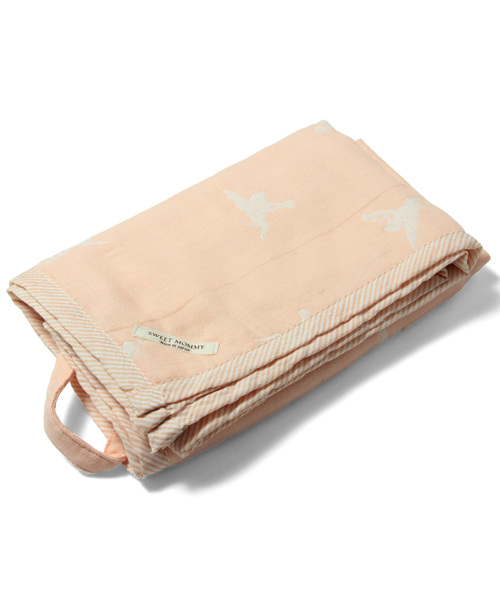 SweetMommy（スウィートマミー）の「授乳ケープにもなる 3重ガーゼおくるみ（おくるみ・キッズ・ネイビー/オレンジ/グレー/ブルー系その他/ブルー/グレー系その他/シャーベット/ブルー系その他2・FREE）」の7枚目の写真