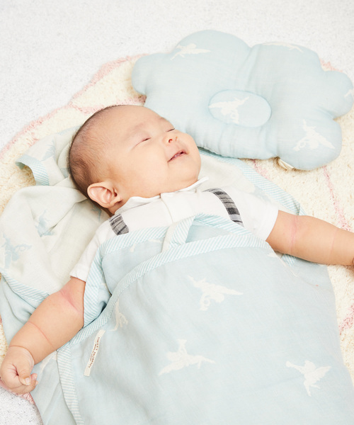 SweetMommy（スウィートマミー）の「授乳ケープにもなる 3重ガーゼおくるみ（おくるみ・キッズ・ネイビー/オレンジ/グレー/ブルー系その他/ブルー/グレー系その他/シャーベット/ブルー系その他2・FREE）」の6枚目の写真