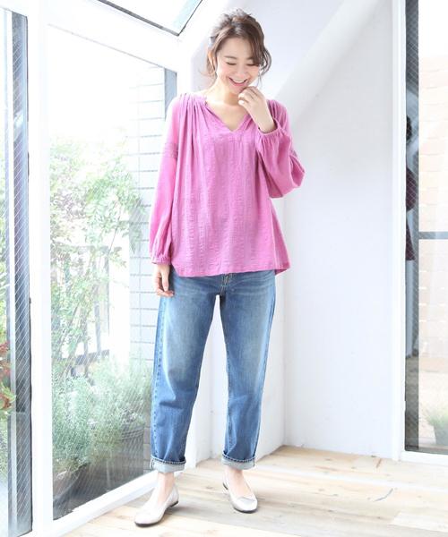 coen（コーエン）の「USAコットンハイウエストデニムパンツ（デニムパンツ・レディース・ブルー/ネイビー・MEDIUM/SMALL/LARGE）」の21枚目の写真