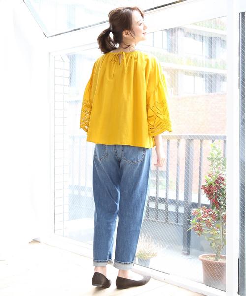 coen（コーエン）の「USAコットンハイウエストデニムパンツ（デニムパンツ・レディース・ブルー/ネイビー・MEDIUM/SMALL/LARGE）」の19枚目の写真