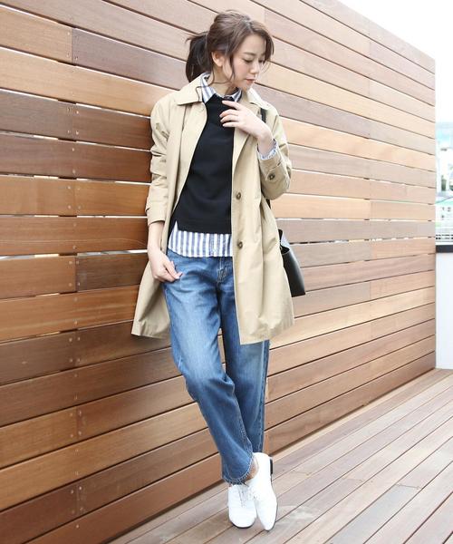 coen（コーエン）の「USAコットンハイウエストデニムパンツ（デニムパンツ・レディース・ブルー/ネイビー・MEDIUM/SMALL/LARGE）」の16枚目の写真