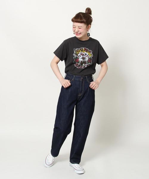 coen（コーエン）の「USAコットンハイウエストデニムパンツ（デニムパンツ・レディース・ブルー/ネイビー・MEDIUM/SMALL/LARGE）」の7枚目の写真