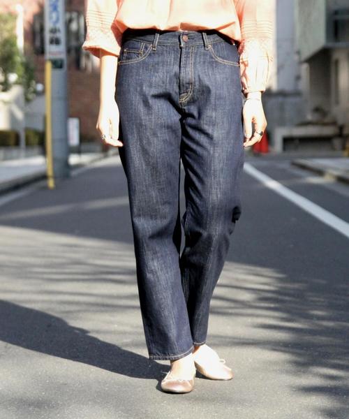 coen（コーエン）の「USAコットンハイウエストデニムパンツ（デニムパンツ・レディース・ブルー/ネイビー・MEDIUM/SMALL/LARGE）」の6枚目の写真