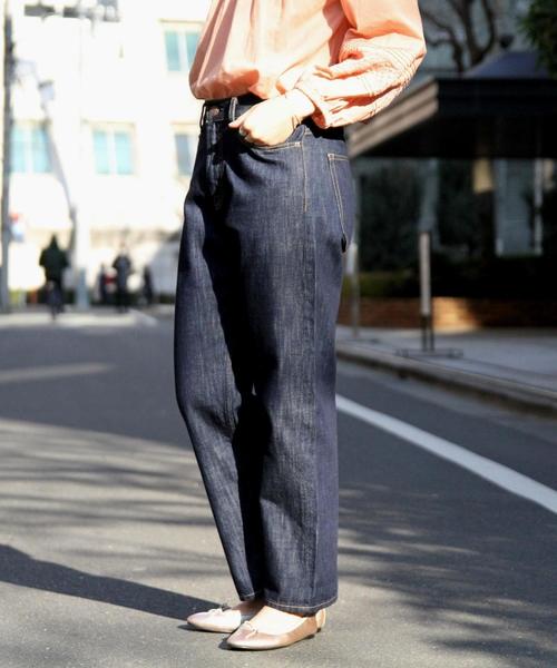 coen（コーエン）の「USAコットンハイウエストデニムパンツ（デニムパンツ・レディース・ブルー/ネイビー・MEDIUM/SMALL/LARGE）」の5枚目の写真