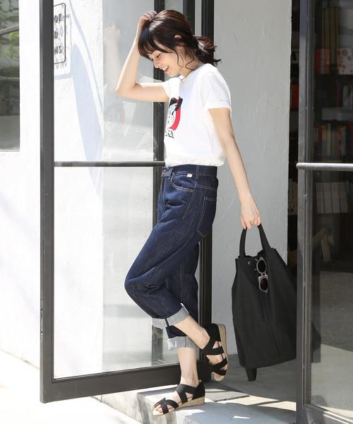 coen（コーエン）の「USAコットンハイウエストデニムパンツ（デニムパンツ・レディース・ブルー/ネイビー・MEDIUM/SMALL/LARGE）」の3枚目の写真