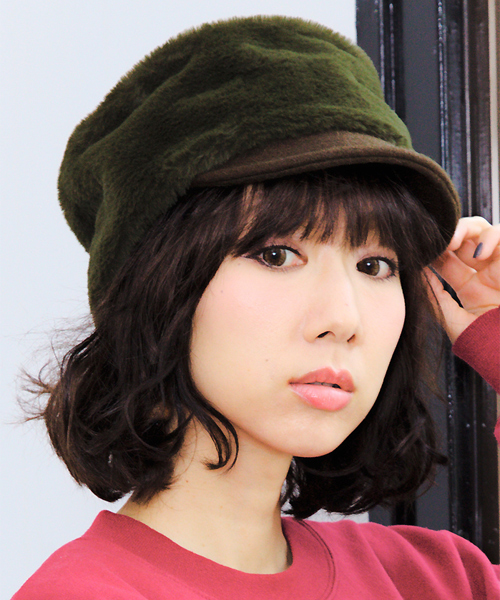 14+（イチヨンプラス）の「フェイクラビットファーキャップ（キャップ・レディース・グレー/カーキ/キャメル・FREE）」の2枚目の写真