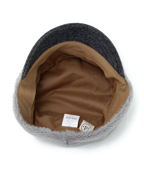 14+（イチヨンプラス）の「フェイクラビットファーキャップ（キャップ・レディース・グレー/カーキ/キャメル・FREE）」の5枚目の写真