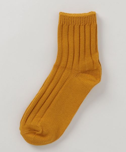 Fun & Daily（ファンアンドデイリー）の「F&D : ワイドリブコットンソックス（ソックス/靴下・レディース・アイボリー/グレー/ブラウン/ブルーグリーン/マスタード/チャコールグレー/ブラック/レッド/グリーン・FREE）」の11枚目の写真