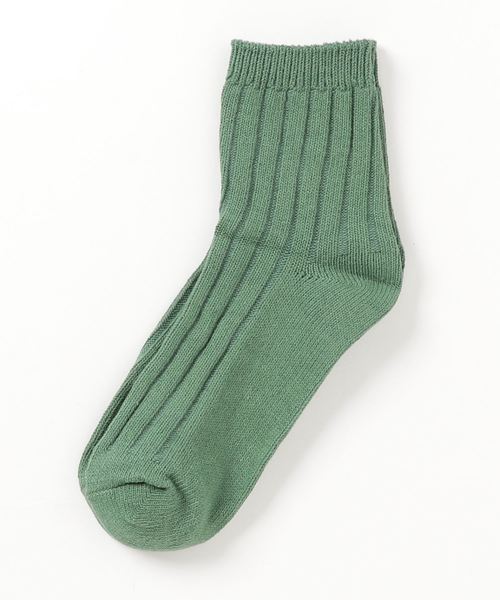 Fun & Daily（ファンアンドデイリー）の「F&D : ワイドリブコットンソックス（ソックス/靴下・レディース・アイボリー/グレー/ブラウン/ブルーグリーン/マスタード/チャコールグレー/ブラック/レッド/グリーン・FREE）」の12枚目の写真