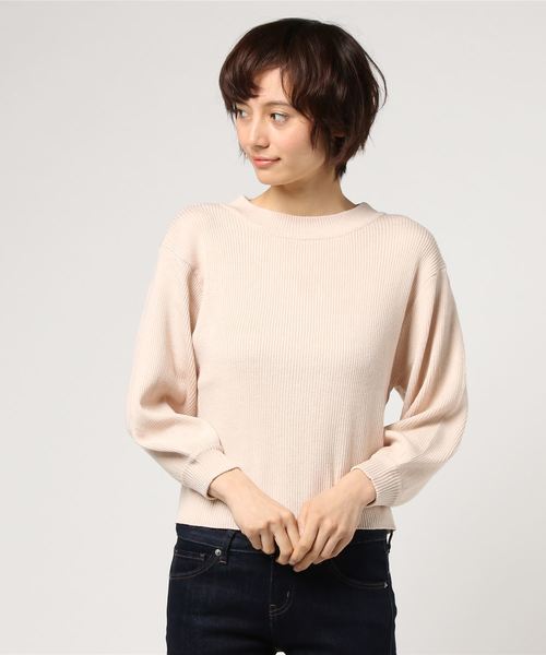 archives（アルシーヴ）の「袖ボリュームニットプルオーバー（ニット/セーター・レディース・ブラック/ベージュ/レッド・MEDIUM）」の3枚目の写真