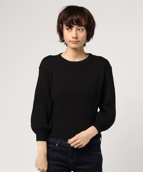 archives（アルシーヴ）の「袖ボリュームニットプルオーバー（ニット/セーター・レディース・ブラック/ベージュ/レッド・MEDIUM）」の2枚目の写真