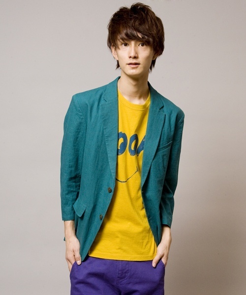 WEGO(ウィゴー)の「WEGO/綿麻7S2ボタンテーラードジャケット(テーラードジャケット・メンズ・ブラック/ナチュラル/ターコイズブルー/ネイビー/ワイン・MEDIUM/LARGE)」の4枚目の写真