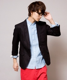 WEGO | WEGO/綿麻7S2ボタンテーラードジャケット(テーラードジャケット)