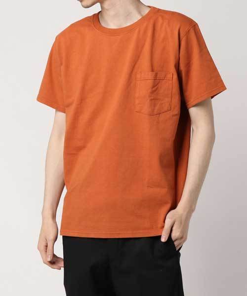 Goodwear(グッドウェア)の「S/S POCKET TEE /ショートスリーブ ポケットT(Tシャツ/カットソー)」|オレンジ系その他