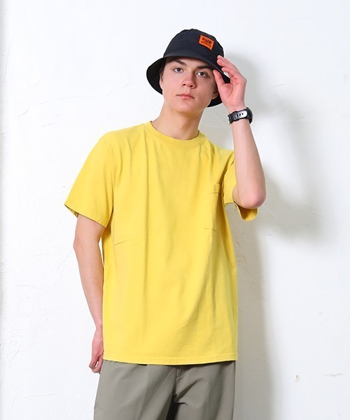 Goodwear(Since1983)（グッドウェア）の「【MADE IN USA】S/S POCKET TEE -SALE　/ショートスリーブ ポケットT（Tシャツ/カットソー・メンズ・ブラック系その他/グリーン系その他/ブルー系その他/レッド系その他/オレンジ系その他/グレー系その他/ブラウン系その他/グリーン系その他2/イエロー系その他/パープル系その他/ベージュ系その他/パープル/ローズ/オレンジ系/チェリーピンク/レッド/サンドベージュ/グリーン系その他4/レモンイエロー/グレー/オリーブドラブ/ブルーグラス/イエロー系その他2/グレー系その他2/グリーン系その他5/ブルー系その他2・MEDIUM/LARGE/SMALL/X-LARGE）」の20枚目の写真
