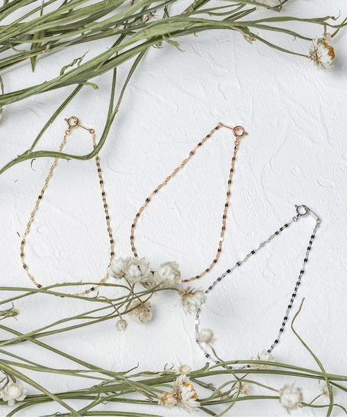 Jewel closet by L&Co.(ジュエルクローゼットバイエルアンドコー)の「K10 エクレア ブレス(ブレスレット・レディース・ホワイトゴールド/イエローゴールド/ピンクゴールド・FREE)」の15枚目の写真