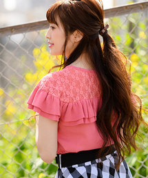 Rewde | ﾌﾘﾙ付ﾚｰｽﾆｯﾄ（8R14-033038）(ニット/セーター)