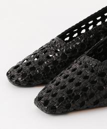 MIISTA(ミスタ) 38 黒パンプス miista（ミスタ）の「＜MIISTA＞レザーメッシュパンプス о