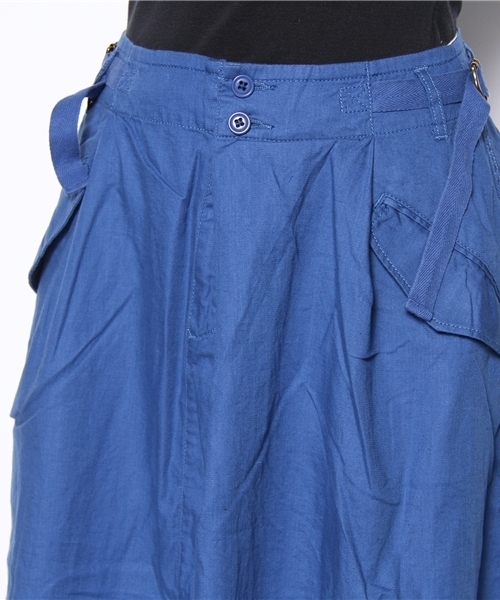 coen（コーエン）の「綿麻フレアロングスカート（スカート・レディース・オリーブ/コバルトブルー・フリー）」の5枚目の写真