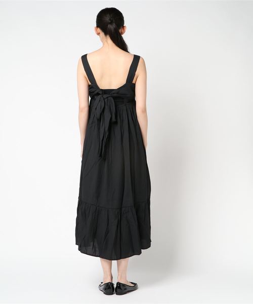 Re:EDIT(リエディ)の「リネン風バックリボンマキシワンピース(ワンピース・レディース・ブラック/ベージュ/ブルー/カーキ/パープル/ピンク・MEDIUM/LARGE)」の8枚目の写真