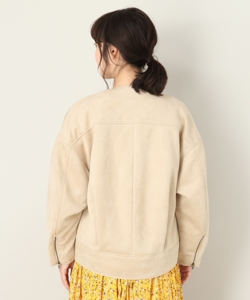 LOWRYS FARM(ローリーズファーム)の「WEB限定BIGライダース 805093(ライダースジャケット・レディース・ブラウン/グレイッシュベージュ/カーキ・MEDIUM/LARGE)」の7枚目の写真