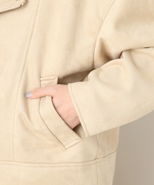 LOWRYS FARM(ローリーズファーム)の「WEB限定BIGライダース 805093(ライダースジャケット・レディース・ブラウン/グレイッシュベージュ/カーキ・MEDIUM/LARGE)」の11枚目の写真