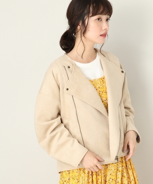 LOWRYS FARM(ローリーズファーム)の「WEB限定BIGライダース 805093(ライダースジャケット・レディース・ブラウン/グレイッシュベージュ/カーキ・MEDIUM/LARGE)」の14枚目の写真