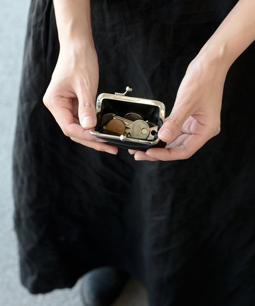 松野屋 牛革ミニがま口 口金 本革 ミニ財布 コインケース 小銭入れ