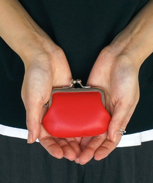 松野屋 牛革ミニがま口 口金 本革 ミニ財布 コインケース 小銭入れ