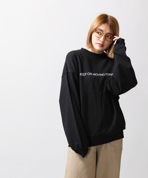 WEGO（ウィゴー）の「WEGO/シンプルロゴプリントスウェット（スウェット・レディース・ベージュ/オフホワイト/ブラック/ピンク・FREE）」の17枚目の写真