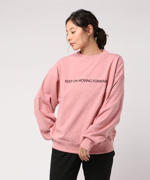 WEGO（ウィゴー）の「WEGO/シンプルロゴプリントスウェット（スウェット・レディース・ベージュ/オフホワイト/ブラック/ピンク・FREE）」の19枚目の写真