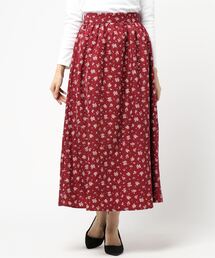フラワープリントロングスカート