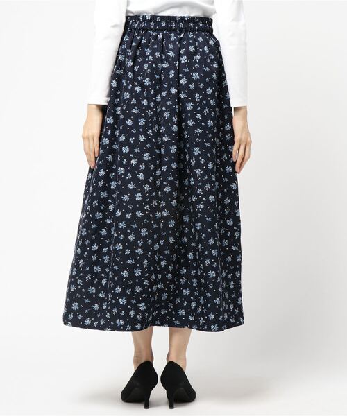 ROPE' PICNIC(ロペピクニック)の「フラワープリントロングスカート(スカート・レディース・ネイビー/レッド系その他2・38/40)」の4枚目の写真
