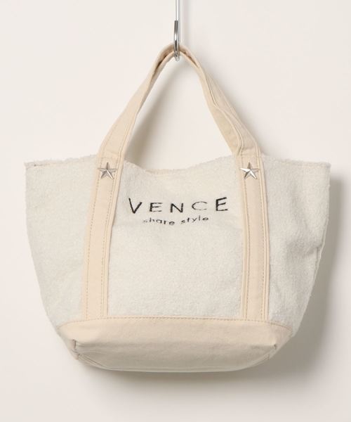 VENCEEXCHANGE（ヴァンスエクスチェンジ）の「ピンクリボン ロゴボアトートバッグ 大（トートバッグ・レディース・ブラック/グレー/オフホワイト・FREE）」の9枚目の写真