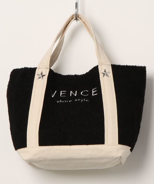 VENCEEXCHANGE（ヴァンスエクスチェンジ）の「ピンクリボン ロゴボアトートバッグ 大（トートバッグ・レディース・ブラック/グレー/オフホワイト・FREE）」の8枚目の写真