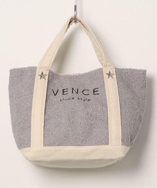 VENCEEXCHANGE（ヴァンスエクスチェンジ）の「ピンクリボン ロゴボアトートバッグ 大（トートバッグ・レディース・ブラック/グレー/オフホワイト・FREE）」の7枚目の写真