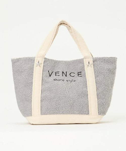 VENCEEXCHANGE（ヴァンスエクスチェンジ）の「ピンクリボン ロゴボアトートバッグ 大（トートバッグ・レディース・ブラック/グレー/オフホワイト・FREE）」の10枚目の写真