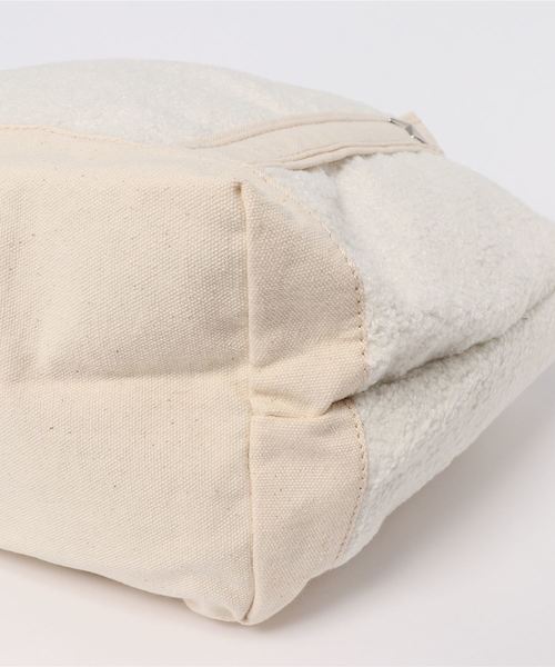 VENCEEXCHANGE（ヴァンスエクスチェンジ）の「ピンクリボン ロゴボアトートバッグ 大（トートバッグ・レディース・ブラック/グレー/オフホワイト・FREE）」の5枚目の写真