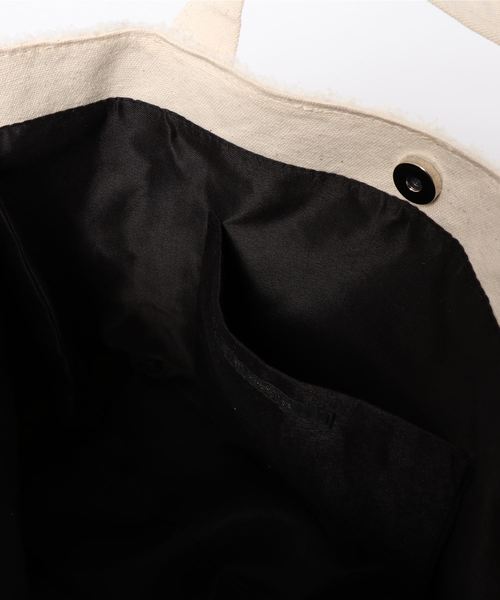 VENCEEXCHANGE（ヴァンスエクスチェンジ）の「ピンクリボン ロゴボアトートバッグ 大（トートバッグ・レディース・ブラック/グレー/オフホワイト・FREE）」の6枚目の写真